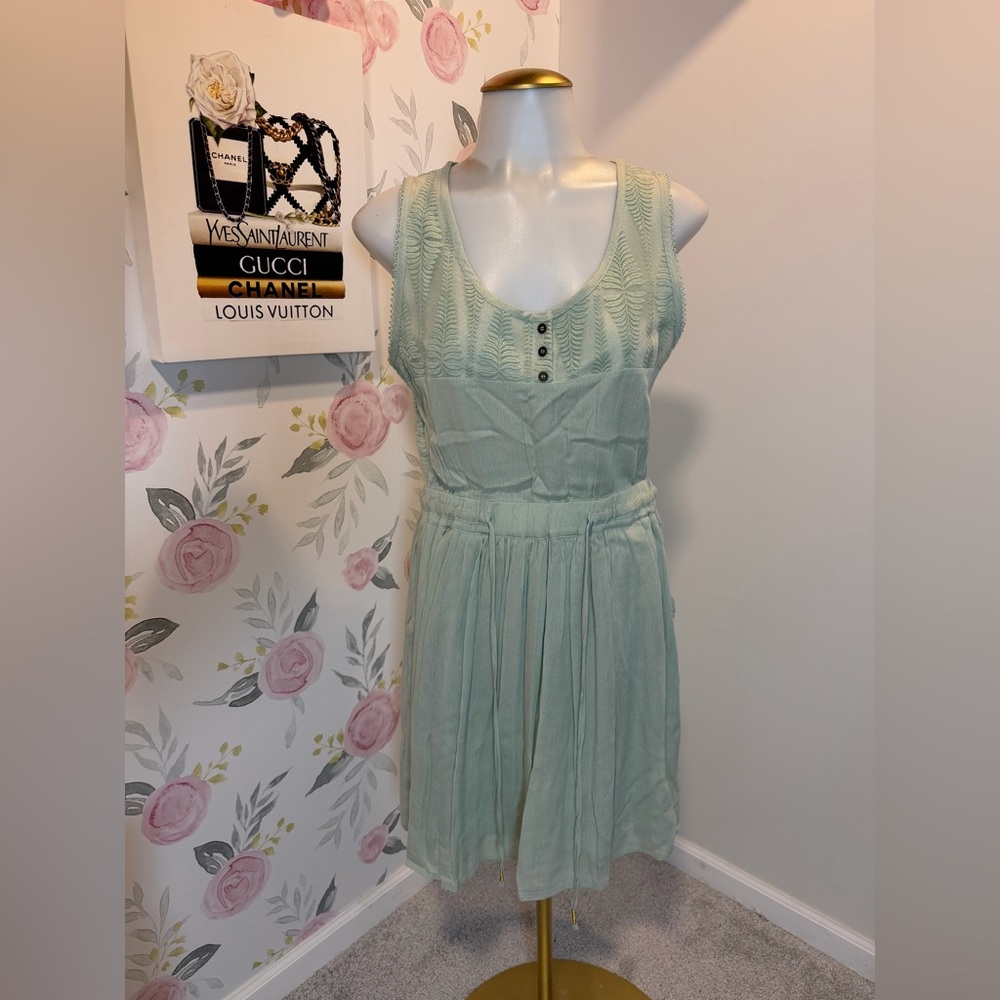 Esley Mint Green Lace Mini Dress